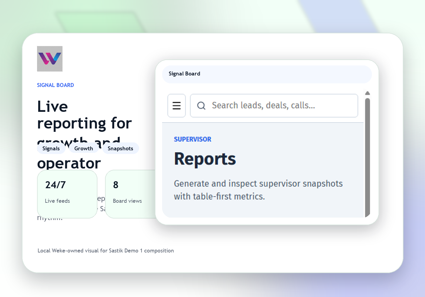 Weke Bot financial research surface with market context, portfolio signals, and copilot guidance.